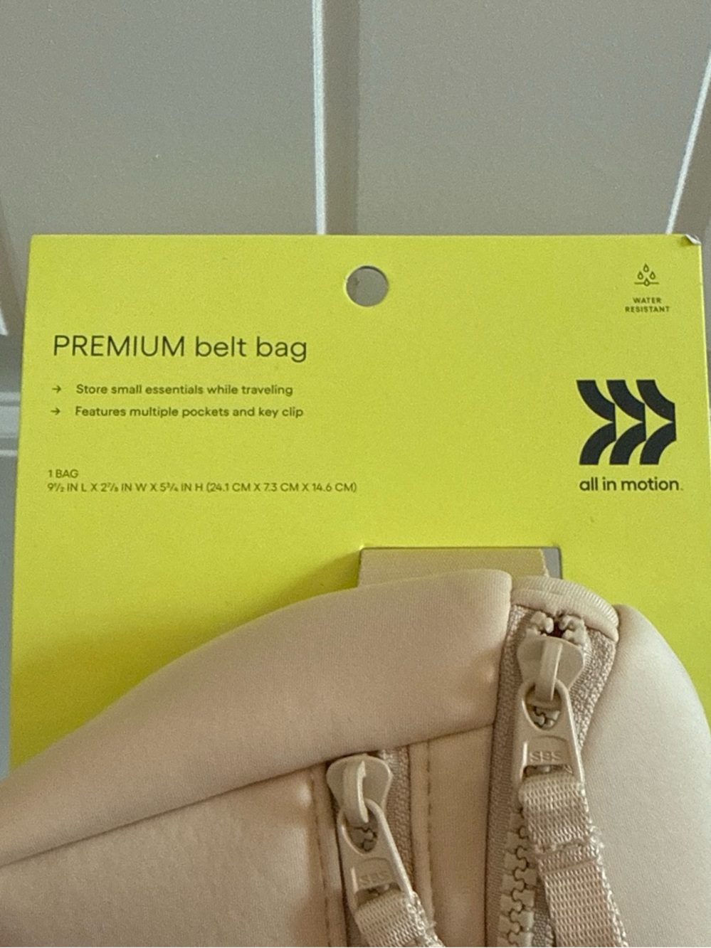 NWT All In Motion Women’s Tan Premium Water Resistant Belt Bag - Picture 3 of 4
